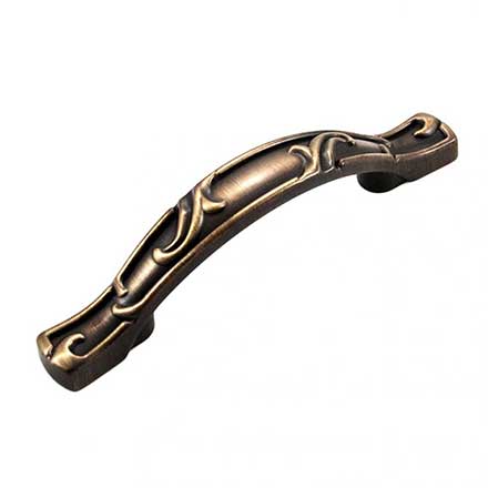 RK International [CP-655-BE] Die Cast Zinc Cabinet Pull Handle - Nottingham Series - Standard Size - Brushed English Finish - 3&quot; C/C - 4 3/4&quot; L