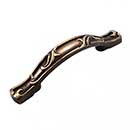 RK International [CP-655-BE] Die Cast Zinc Cabinet Pull Handle - Nottingham Series - Standard Size - Brushed English Finish - 3" C/C - 4 3/4" L