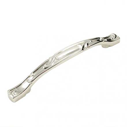 RK International [CP-656-PN] Die Cast Zinc Cabinet Pull Handle - Nottingham Series - Oversized - Polished Nickel Finish - 5" C/C 6 3/4" L