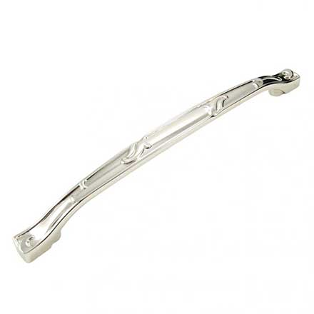 RK International [CP-657-PN] Die Cast Zinc Cabinet Pull Handle - Nottingham Series - Oversized - Polished Nickel Finish - 8" C/C - 9 11/16" L