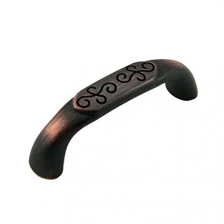 RK International [CP-615-VB] Die Cast Zinc Cabinet Pull Handle - Palermo Series - Standard Size - Valencia Bronze Finish - 3" C/C - 3 7/16" L