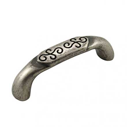 RK International [CP-615-WN] Die Cast Zinc Cabinet Pull Handle - Palermo Series - Standard Size - Weathered Nickel Finish - 3" C/C - 3 7/16" L