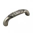 RK International [CP-615-WN] Die Cast Zinc Cabinet Pull Handle - Palermo Series - Standard Size - Weathered Nickel Finish - 3" C/C - 3 7/16" L