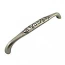 RK International [CP-617-WN] Die Cast Zinc Cabinet Pull Handle - Palermo Series - Oversized - Weathered Nickel Finish - 8" C/C - 8 1/2" L