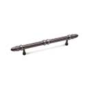 RK International [CP-860-DN] Solid Brass Cabinet Pull Handle - Lined Rod w/ Petal Ends - Oversized - Distressed Nickel Finish - 5&quot; C/C - 7 3/4&quot; L