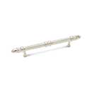 RK International [CP-860-PN] Solid Brass Cabinet Pull Handle - Lined Rod w/ Petal Ends - Oversized - Polished Nickel Finish - 5" C/C - 7 3/4" L