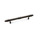 RK International [CP-860-RB] Solid Brass Cabinet Pull Handle - Lined Rod w/ Petal Ends - Oversized - Oil Rubbed Bronze Finish - 5&quot; C/C - 7 3/4&quot; L