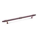 RK International [CP-861-DC] Solid Brass Cabinet Pull Handle - Lined Rod w/ Petal Ends - Oversized - Distressed Copper Finish - 8&quot; C/C - 10 3/4&quot; L