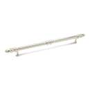 RK International [CP-861-PN] Solid Brass Cabinet Pull Handle - Lined Rod w/ Petal Ends - Oversized - Polished Nickel Finish - 8" C/C - 10 3/4" L