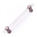RK International [CP-471-P] Lucite Cabinet Pull Handle - Radiance Series - Oversized - Clear - Satin Nickel Finish - 6&quot; C/C - 8&quot; L