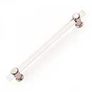 RK International [CP-472-PN] Lucite Cabinet Pull Handle - Radiance Series - Oversized - Clear - Polished Nickel Finish - 8" C/C - 10" L