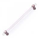 RK International [CP-473-P] Lucite Cabinet Pull Handle - Radiance Series - Oversized - Clear - Satin Nickel Finish - 10&quot; C/C - 12&quot; L
