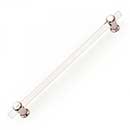 RK International [CP-473-PN] Lucite Cabinet Pull Handle - Radiance Series - Oversized - Clear - Polished Nickel Finish - 10&quot; C/C - 12&quot; L