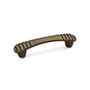 RK International [CP-883-AE] Solid Brass Cabinet Pull Handle - Ridge Series - Standard Size - Antique English Finish - 3" C/C - 3 7/8" L