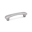 RK International [CP-883-P] Solid Brass Cabinet Pull Handle - Ridges Series - Standard Size - Satin Nickel Finish - 3" C/C - 3 7/8" L