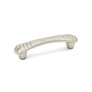 RK International [CP-883-PN] Solid Brass Cabinet Pull Handle - Ridge Series - Standard Size - Polished Nickel Finish - 3" C/C - 3 7/8" L