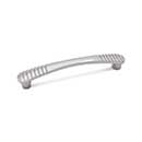 RK International [CP-884-P] Solid Brass Cabinet Pull Handle - Ridge Series - Oversized - Satin Nickel Finish - 5" C/C - 5 3/4" L