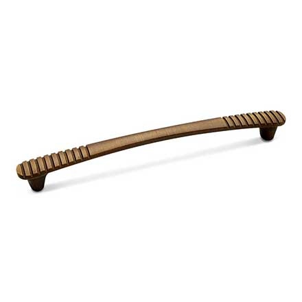 RK International [CP-885-AE] Solid Brass Cabinet Pull Handle - Ridge Series - Oversized - Antique English Finish - 8" C/C - 9 7/32" L