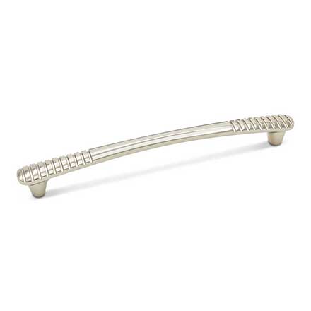 RK International [CP-885-PN] Solid Brass Cabinet Pull Handle - Ridge Series - Oversized - Polished Nickel Finish - 8" C/C - 9 7/32" L