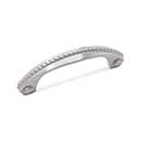 RK International [CP-1603-P] Solid Brass Cabinet Pull Handle - Rope - Standard Size - Satin Nickel Finish -3 1/2&quot; C/C -  4 1/4&quot; L