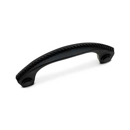 RK International [CP-1617-BL] Solid Brass Cabinet Pull Handle - Rope Bow - Standard Size - Black Finish - 3" C/C - 3 3/4" L