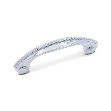 RK International [CP-1617-C] Solid Brass Cabinet Pull Handle - Rope Bow - Standard Size - Chrome Finish - 3" C/C - 3 3/4" L