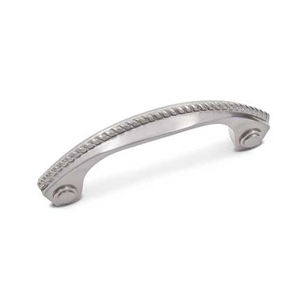 RK International [CP-1617-P] Solid Brass Cabinet Pull Handle - Rope Bow - Standard Size - Satin Nickel Finish - 3&quot; C/C - 3 3/4&quot; L