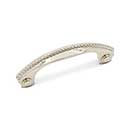 RK International [CP-1617-PN] Solid Brass Cabinet Pull Handle - Rope Bow - Standard Size - Polished Nickel Finish - 3&quot; C/C - 3 3/4&quot; L