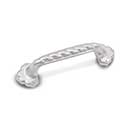 RK International [CP-3714-P] Solid Brass Cabinet Pull Handle - Big Rope w/ Clover Ends - Standard Size - Satin Nickel Finish - 3&quot; C/C - 4 3/8&quot; L