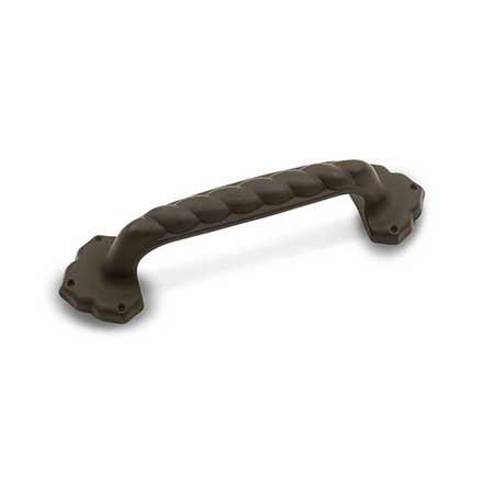 RK International [CP-3714-RB] Solid Brass Cabinet Pull Handle - Big Rope w/ Clover Ends - Standard Size - Oil Rubbed Bronze Finish - 3" C/C - 4 3/8" L