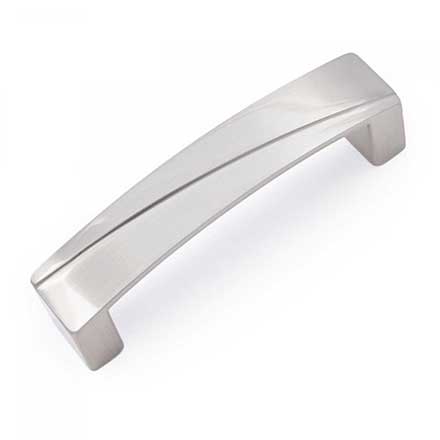 RK International [CP-671-P] Solid Brass Cabinet Pull Handle - Trumbull Series - Standard Size - Satin Nickel Finish - 96mm C/C - 4 1/4" L