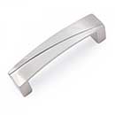 RK International [CP-671-P] Solid Brass Cabinet Pull Handle - Trumbull Series - Standard Size - Satin Nickel Finish - 96mm C/C - 4 1/4" L