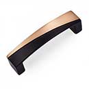 RK International [CP-671-SBL] Solid Brass Cabinet Pull Handle - Trumbull Series - Standard Size - Satin Brass w/ Black Finish - 96mm C/C - 4 1/4&quot; L