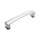 RK International [CP-672-P] Solid Brass Cabinet Pull Handle - Trumbull Series - Oversized - Satin Nickel Finish - 5" C/C - 5 1/4" L
