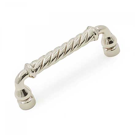 RK International [CP-800-PN] Solid Brass Cabinet Pull Handle - Twisted - Standard Size - Polished Nickel Finish - 3" C/C - 3 1/2" L