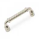 RK International [CP-800-PN] Solid Brass Cabinet Pull Handle - Twisted - Standard Size - Polished Nickel Finish - 3" C/C - 3 1/2" L