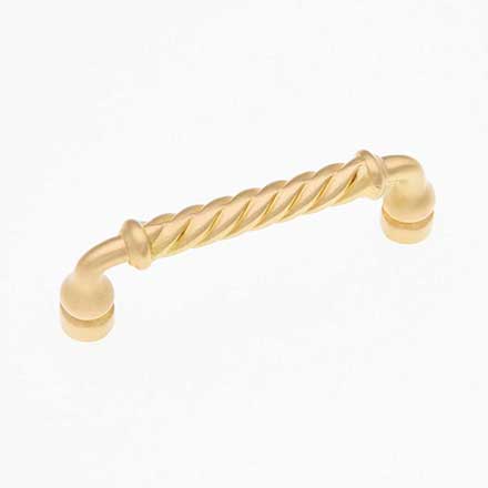 RK International [CP-800-P] Solid Brass Cabinet Pull Handle - Twisted - Standard Size - Satin Nickel Finish - 3" C/C - 3 1/2" L