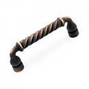 RK International [CP-800-VB] Solid Brass Cabinet Pull Handle - Twisted - Standard Size - Valencia Bronze Finish - 3" C/C - 3 1/2" L