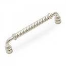 RK International [CP-801-PN] Solid Brass Cabinet Pull Handle - Twisted - Oversized - Polished Nickel Finish - 5" C/C - 5 1/2" L