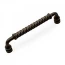 RK International [CP-801-RB] Solid Brass Cabinet Pull Handle - Twisted - Oversized - Oil Rubbed Bronze Finish - 5" C/C - 5 1/2" L