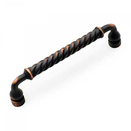 RK International [CP-801-VB] Solid Brass Cabinet Pull Handle - Twisted - Oversized - Valencia Bronze Finish - 5" C/C - 5 1/2" L
