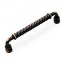 RK International [CP-801-VB] Solid Brass Cabinet Pull Handle - Twisted - Oversized - Valencia Bronze Finish - 5" C/C - 5 1/2" L