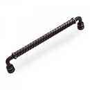 RK International [CP-802-DN] Solid Brass Cabinet Pull Handle - Twisted - Oversized - Distressed Nickel Finish - 8" C/C - 8 1/2" L
