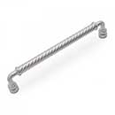 RK International [CP-802-P] Solid Brass Cabinet Pull Handle - Twisted - Oversized - Satin Nickel Finish - 8" C/C - 8 1/2" L