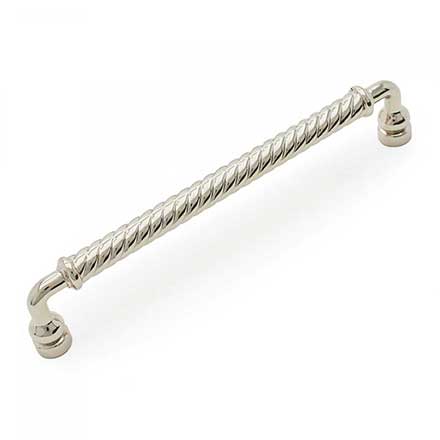RK International [CP-802-PN] Solid Brass Cabinet Pull Handle - Twisted - Oversized - Polished Nickel Finish - 8" C/C - 8 1/2" L