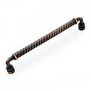 RK International [CP-802-VB] Solid Brass Cabinet Pull Handle - Twisted - Oversized - Valencia Bronze Finish - 8" C/C - 8 1/2" L
