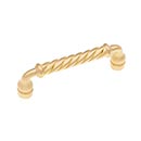 RK International [CP-800-SB] Solid Brass Cabinet Pull Handle - Twisted - Standard Size - Satin Brass Finish - 3&quot; C/C - 3 1/2&quot; L