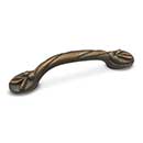 RK International [CP-404-AE] Solid Brass Cabinet Pull Handle - Wavy - Standard Size - Antique English Finish - 3" C/C - 4 3/4" L