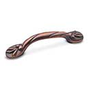 RK International [CP-404-DC] Solid Brass Cabinet Pull Handle - Wavy - Standard Size - Distressed Copper Finish - 3" C/C - 4 3/4" L