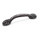 RK International [CP-404-DN] Solid Brass Cabinet Pull Handle - Wavy - Standard Size - Distressed Nickel Finish - 3" C/C - 4 3/4" L